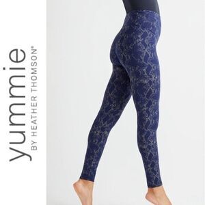 Yummie Rachel Shaping Legging Cotton Stretch Peacoat Steel Grey Reptile Snake S